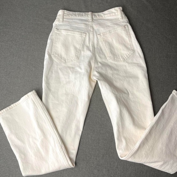 Abercrombie Cream Denim Flare Jeans - Picture 3 of 6